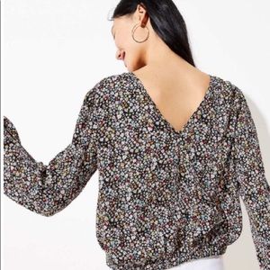 Loft Garden Wrap Back Crop Top size S